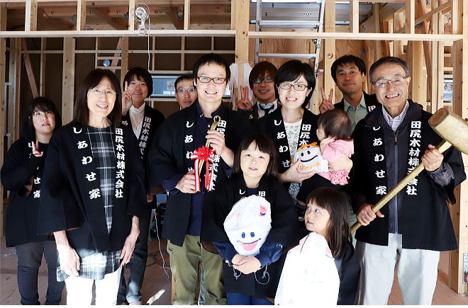 Shiawaseya-中野市のS様邸、上棟式です！！