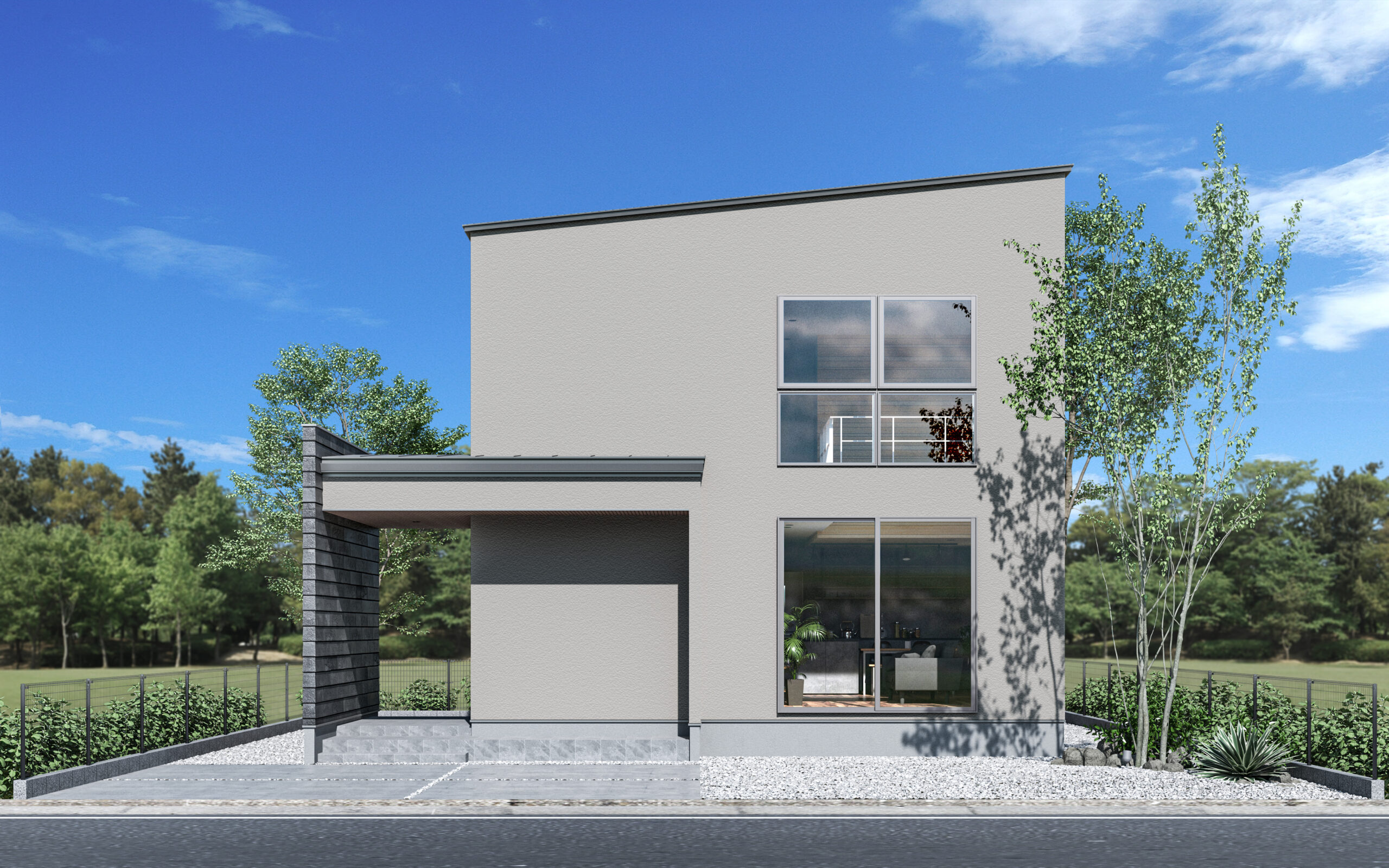 吹き抜けから光が降り注ぐ開放感のある家　粋 -SUI-　※ご見学は、4/25～