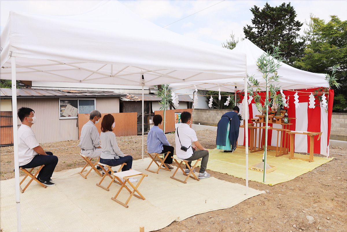 Shiawaseya-「平屋住宅工房」長野市のW様、地鎮祭を執り行いました！！