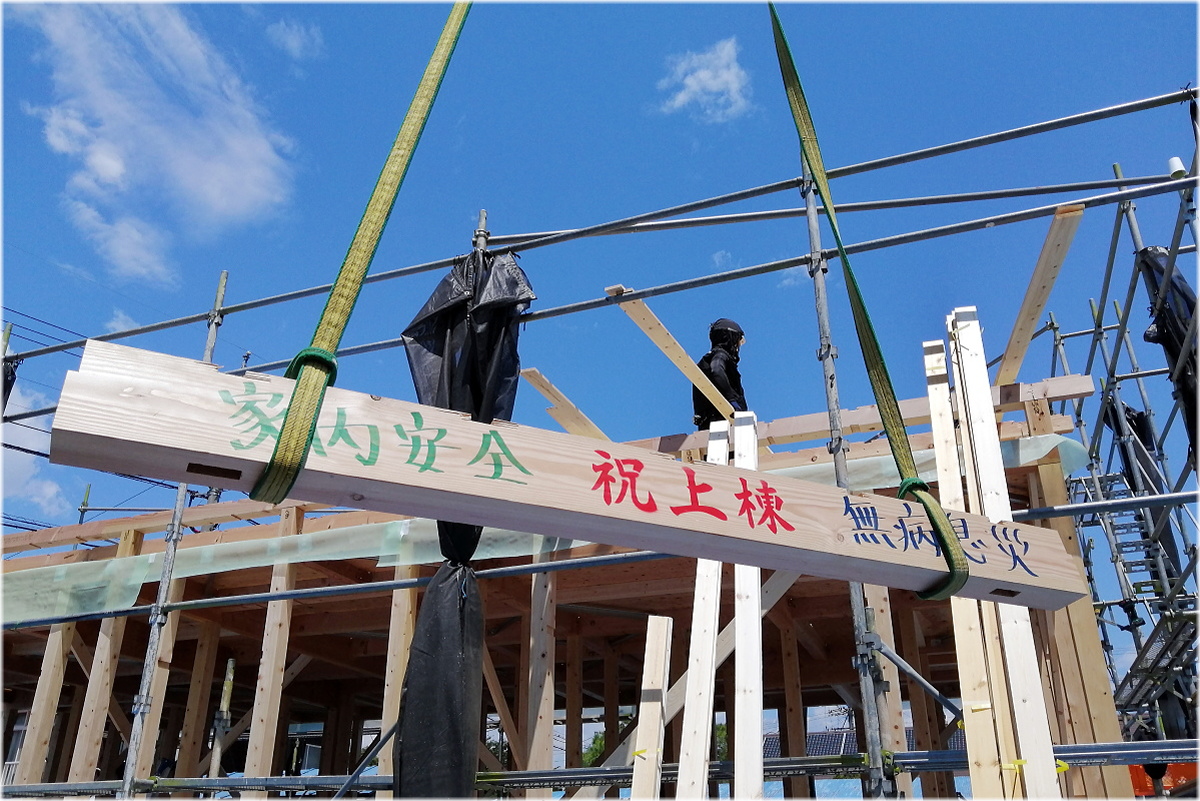 Shiawaseya-「平屋住宅工房」須坂市のK様、上棟しました！！