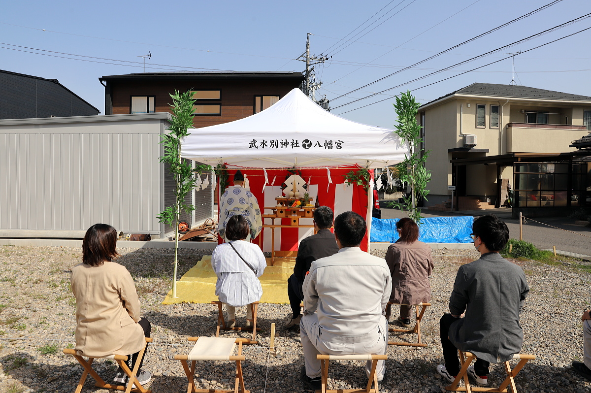 Shiawaseya-「平屋住宅工房」須坂市のK様、地鎮祭＆ご契約です！！