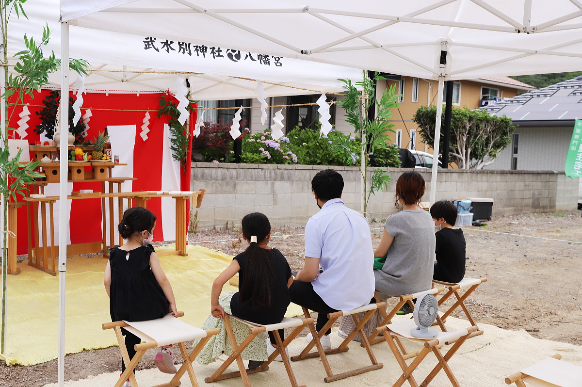 Shiawaseya-「平屋住宅工房」千曲市のY様、地鎮祭です！！